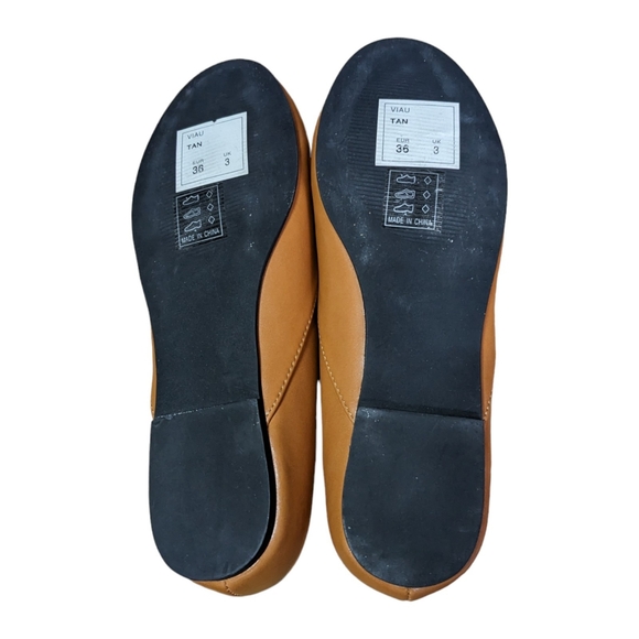 Matt & Nat| NWOT Slip-on Vegan Leather Ballet Flats Viau Tan Caramel |Size: 3UK - Picture 6 of 7